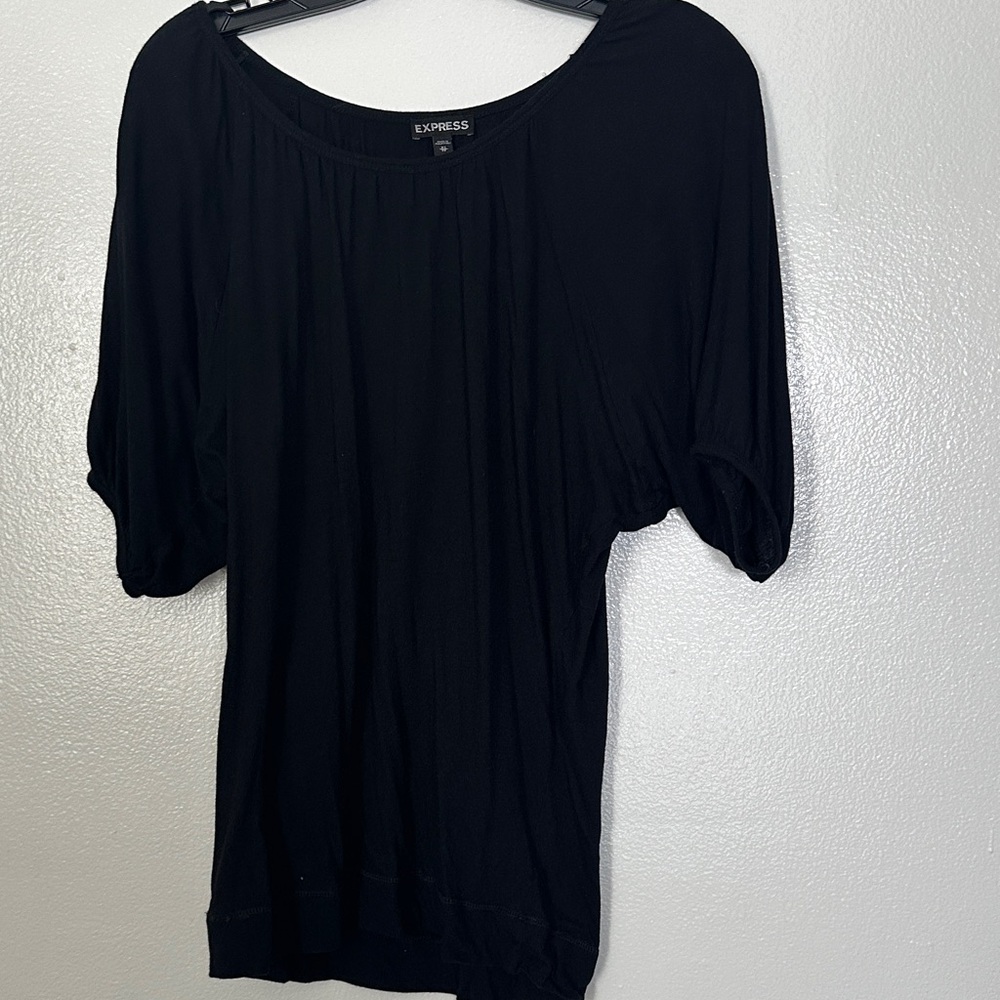 Express Black Short Sleeve Dolman Top